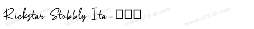 Rickstar Stubbly Ita字体转换 Rickstar Stubbly Ita字体转换
